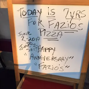 Happy 7th anniversary Fazio!