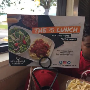 Can't beat the $5 lunch!