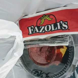 Cheese ravs with marinara to-go. My guilty pleasure.