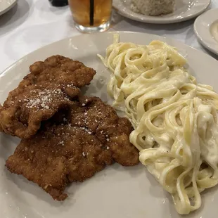 Veal and fettuccine