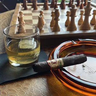 Sunday evening enjoying a smoke and some Eagle Rare.