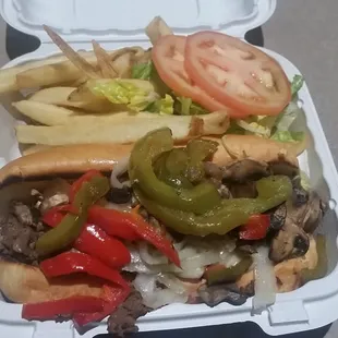 Philly cheesesteak, definitely one of the better deals
