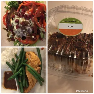 Red snapper, salad and pecan pie $12 lunch