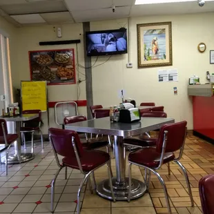 Inside the restaurant