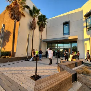 Outside mall entrance/security