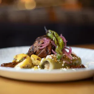 a plate of food on a table