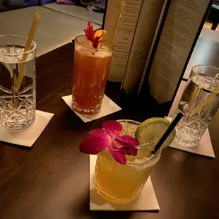 Drinks at bar while we waited