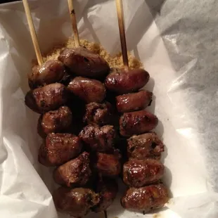 Marinated Chicken Heart Skewers - photo by: Droolius