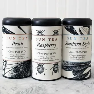 hree tins of sun tea