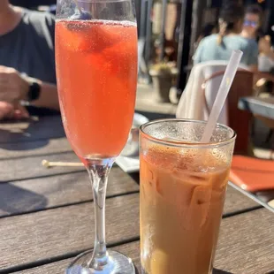 Pomegranate Mimosa &amp; Iced Cereal Milk coffee