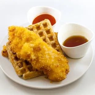 fried chicken and waffles