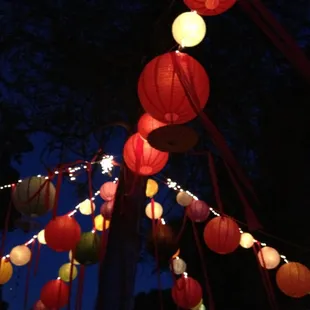 Lit lanterns!