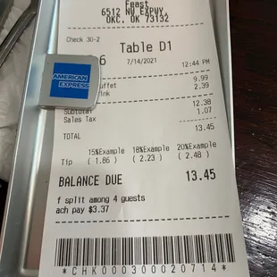 Great prices for the lunch buffet for one person update on my last review