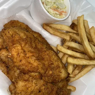 Fish Dinner w/ Fries &amp; Slaw