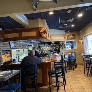 a man sitting at the bar
