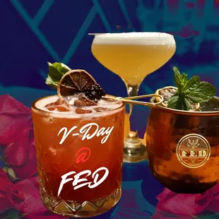 Come celebrate Valentine&apos;s Day with your sweetheart at FED. We have a special V-Day menu filled with filet mignon, cocktails, and desserts