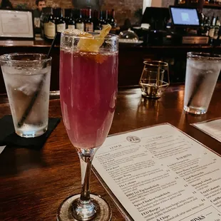 A French 75 with empress gin (so good!)