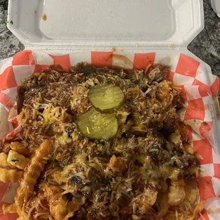 Loaded fries with brisket