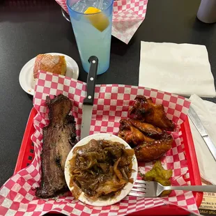 Lil Fed up with an upgrade for fried cabbage and a corn bread on the side.