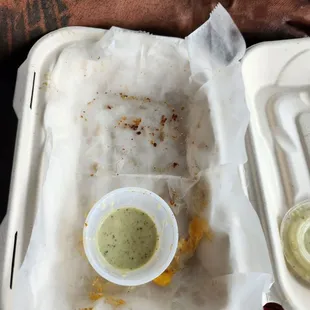 Seafood egg rolls.  Delicious gone.