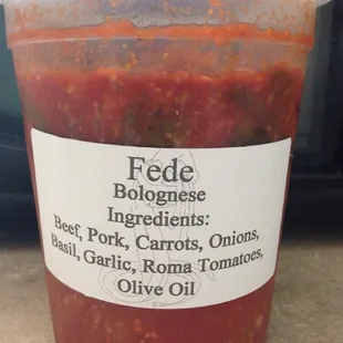 ingredients in a plastic container