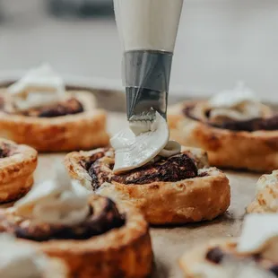 food, donuts, dough desserts