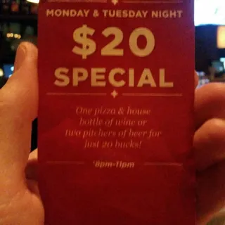 MONDAY & TUESDAY NIGHT SPECIAL