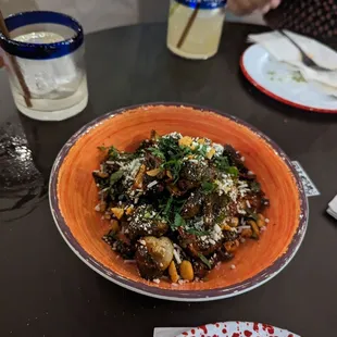 a plate of food on a table