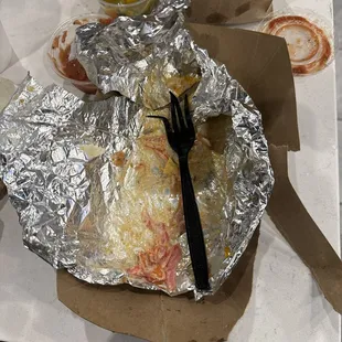 Forgot to take a before photo, but this should do it justice.  Steak quesadilla