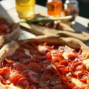 pepperoni and pepperoni pizza