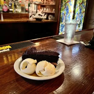 Chocolate Fudge cake a La mode