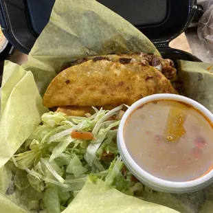 More extra plate of tacos  and consomé yum