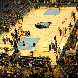 Wide view of the court