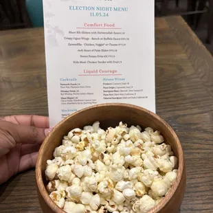 Free popcorn for the watch party