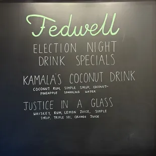 Watch night specialty drinks