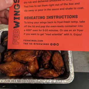 Wings with instructions