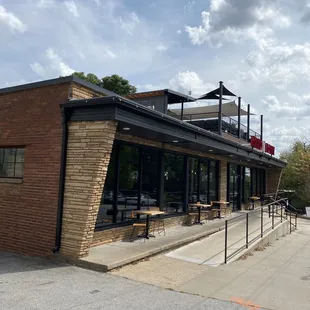 Front entrance and rooftop bar