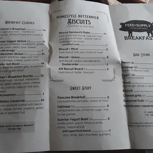 Breakfast/Brunch memu