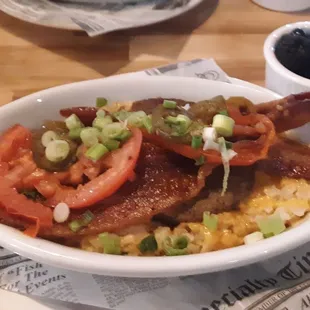 Blue Ribbon Casserole with side of berries