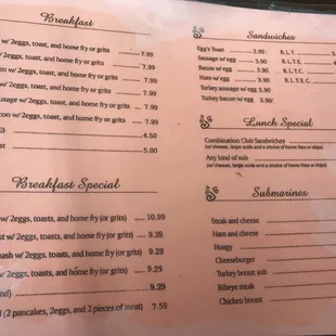 Menu because I couldn't find it anywhere else online