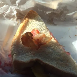 Bacon and egg on toast