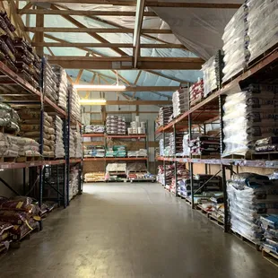 Fully stocked warehouse