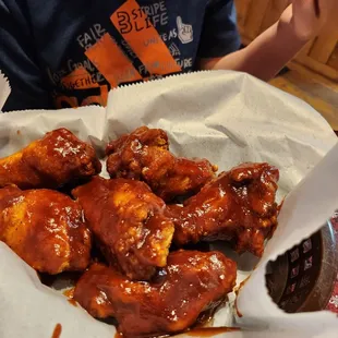 Our 7 year old loved the BBQ wings!