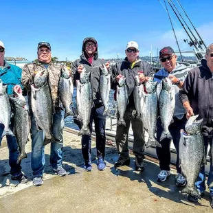 Awesome salmon fishing, thanks to Captain Rickey &amp; first - mate Jordan !