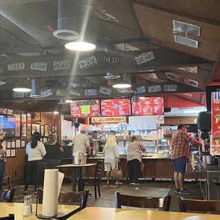 Order and receive food cafeteria style