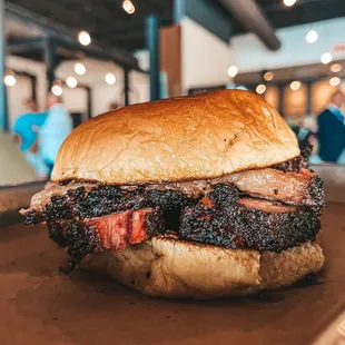 Chopped Brisket Sandwich