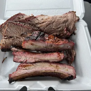 Brisket was good, but I would recommend a pass on the ribs.