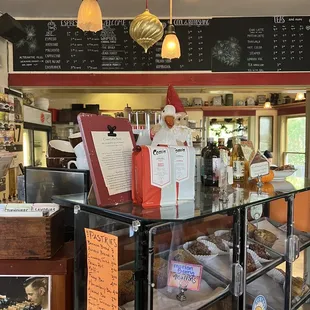 Menu and counter