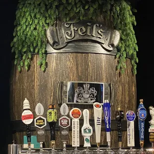 Excellent domestic and German beer selection on tap at Feil's.