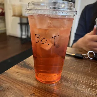 Blood orange iced tea